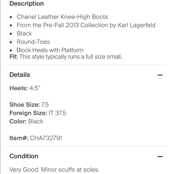 SOLD CHANEL Leather Boots 7 1/2, 37.5 need to sell!! - Picture 6 of 6